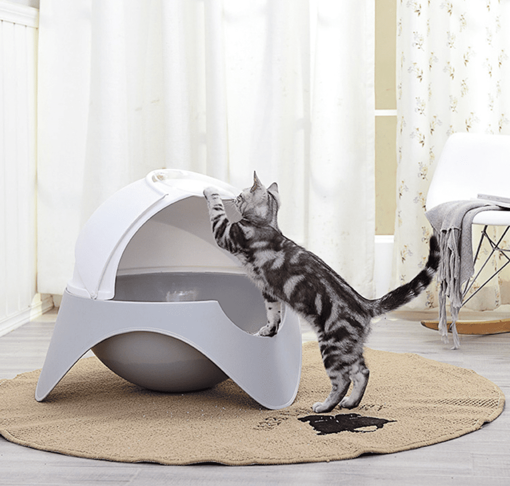 Space Capsule Stander Cat Litter Box with CAT Litter Scoop 