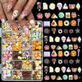 thumbnail image 2 of 3D Cute Candy Nail Charms, Mix Colours Resin Sweets Lollipop Doughnuts Nail Art Designs, Assorted Biscuits Chocolate Cake Charms for Nail Decorate DIY Craft, 2 of 10