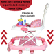 thumbnail image 5 of Andadera para Bebé Mecedora con Luces Bastón Dirigle Altura Ajustable Ruedas de Goma Apta desde 6 meses o hasta 12 kg - Rosa, 5 of 7