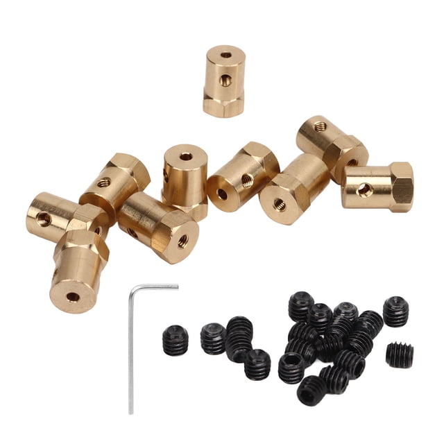 Accesorios del motor NikouMX 10 Piezas Acoplamiento Flexible Motor Conector Neumáticos Eje