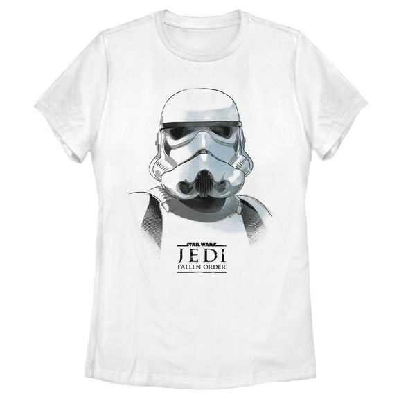 Women's Star Wars Jedi: Fallen Order Stormtrooper Portrait Graphic Tee White 2X Large