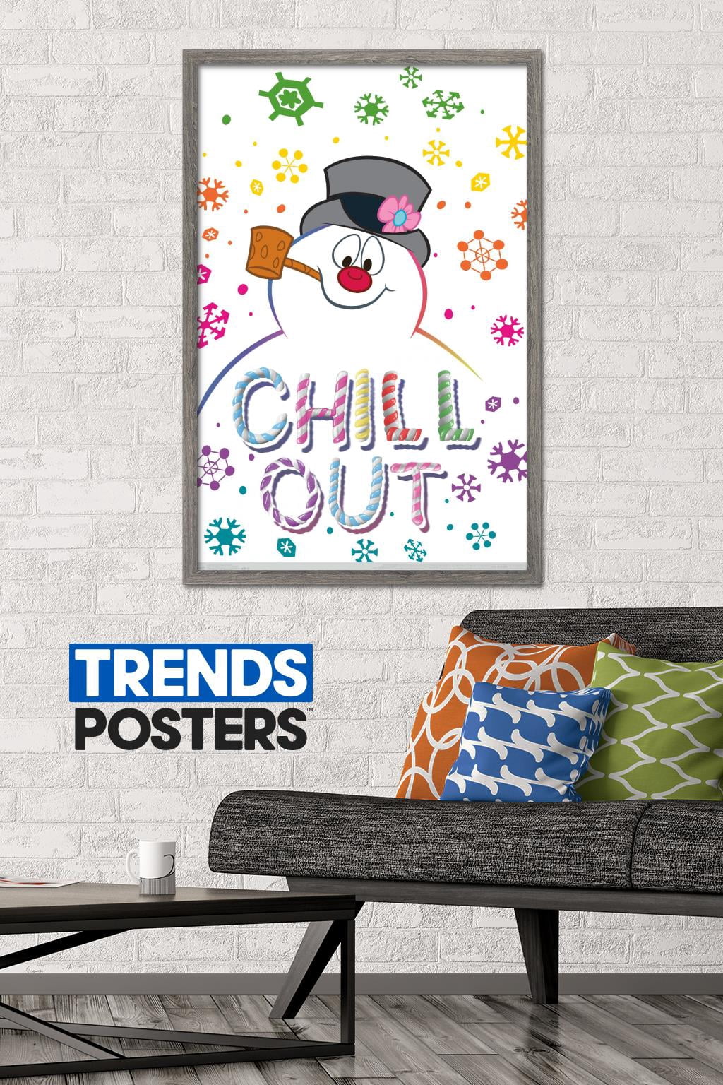 Frosty The Snowman - Chill Out Wall Poster, 22.375" x 34", Framed