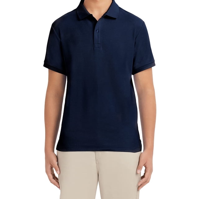 Polo IZOD pour Hommes à Manches Courtes Bleu Marine 42-43 US