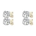 thumbnail image 1 of for Hawk 400 CB400T CB400 N 1980-81 Carburetor Repair Rebuild Kit 4 Sets, 1 of 7
