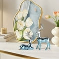 thumbnail image 1 of Electroplated Reindeer Sculpture Desktop Tabletop Showcase Piece for Living Room Interior, 1 of 4