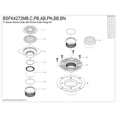 thumbnail image 3 of Kingston Brass BSFK4272AB Watercourse 4-Inch Brass Square Grid Shower Drain with Hair Strainer and Base Flange in Antique Brass, 3 of 5