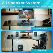Acoustic Audio by Goldwood Bluetooth 2.1 Speaker System 2.1-Channel Home Theater Speaker System, with Optical/Aux/USB/SD Inputs Black (AA2172)