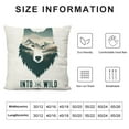 thumbnail image 5 of BCIIG  Fox Throw Pillow Cushion Cover, Jumping Fox Silhouette with Woodland Wilderness Hunting Design Survival Theme, Decorative Square Accent Pillow Case, 26" X 26", Lavender Brown, 5 of 5