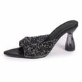 thumbnail image 6 of Wowcloth Women's Rhinestone Slides - Comfortable Plus Size Solid Color Pointed Open Toe Heel for Casual Fashion, 6 of 9