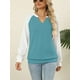 thumbnail image 2 of Sudadera EADINVE para mujer, casual, cuello en V, manga larga, holgada, 2 of 6