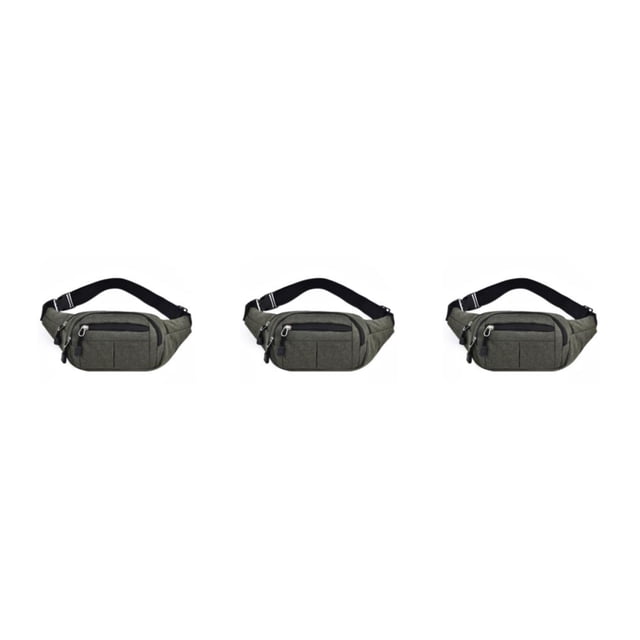 Qarigey Riñonera para hombre, con cremallera, multibolsillo, informal, de repuesto, a la moda, portátil, para hombro, deporte, viaje, bolsa, Type3 NO3