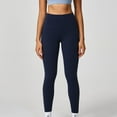 thumbnail image 2 of MASRIN Womens High Waisted Yoga Pants Tight Butt Lifting Tummy Control Leggings Gym Runing Workout Legging Bottoms Dark Blue S, 2 of 6