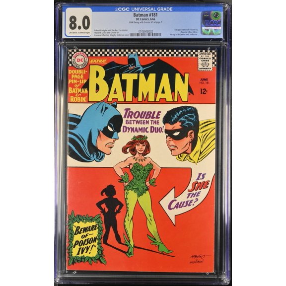 Batman #181 CGC VF 8.0 Off White to White Comic Book