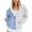 Light Blue, variant on BXINGOHAI Women's Full Zip Up Hoodie Color Block Long Sleeve Hooded Sweatshirts Pockets Jacket Drawstring Casual Coat for Women Brown,L
