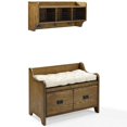 thumbnail image 1 of Crosley Furniture Fremont 2-Piece Solid Wood/Metal Hall Tree Set in Coffee, 1 of 7