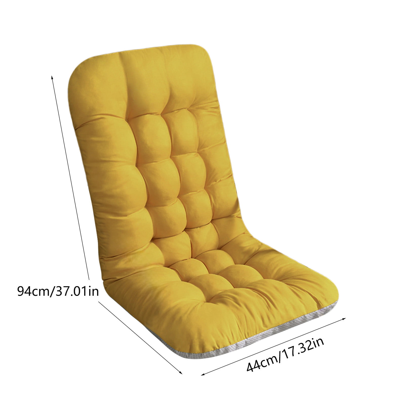 DeskAKBK Office Chair Cushion with Thickened Foam Support for Garden Outdoor Patio Sun Lounger, Ergonomic Seat Cushion for Office Chair, Car, Recliner, Rocking Chair - 37x17 Inches, Yellow