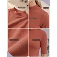 thumbnail image 4 of PINKSIR Tshirts for Women Mock Neck Short Sleeve Casual and Turtleneck for Summer Pumpkin M, 4 of 8
