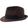 thumbnail image 3 of NANAHuang Men's Wool Felt Winter Hat Short Brim Fedora Hat, 3 of 5
