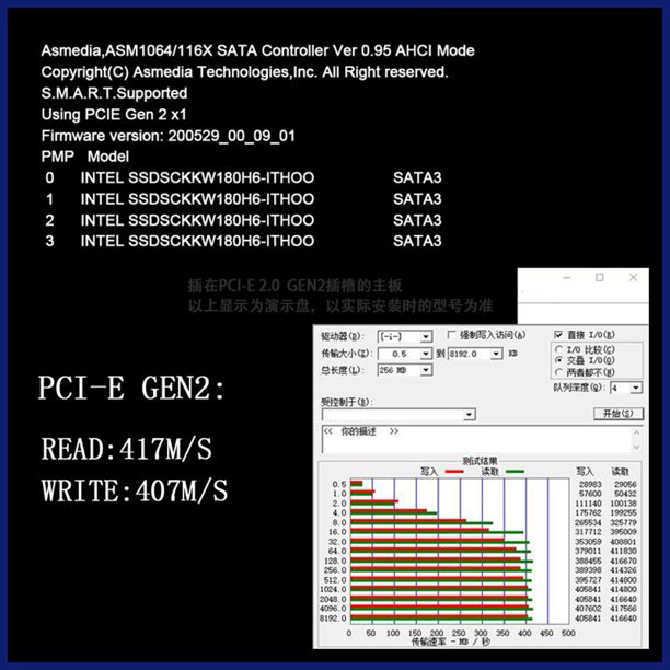 SATA PCIe Bracket 4 Port III Tarjeta 6Gbps 3.0 a PCI-e 1X Adaptador con Wdftyju Para estrenar