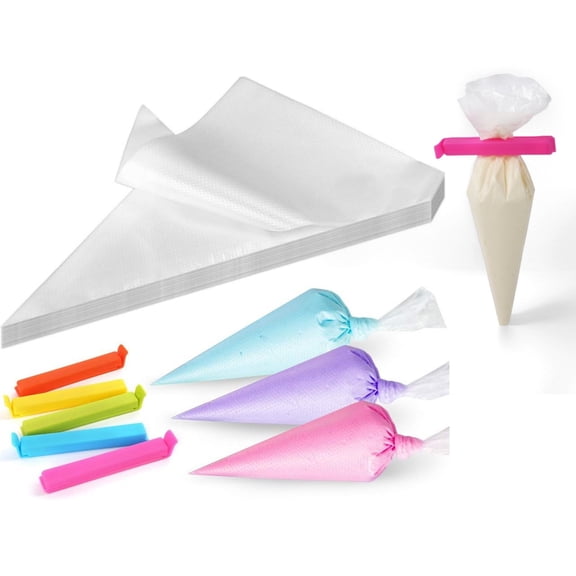 Disposable Piping Bags, Tipless and Non-Slip, 500 Pcs Small Icing Bags for Royal Icing, Cookie Decor