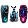 thumbnail image 1 of 3 Realistic Temporary Tattoos Waterproof Long Lasting Body Stickers Land Animal Rabbit Mouse Marmot Adult Men Women Tattoo Sticker Arm Leg Thigh Back, 1 of 4