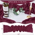 thumbnail image 4 of Burgundy Chrismas Table Runner 2 Packs 36x120 Inches Rustic Boho Cheese Cloth Table Runners for Holiday Dining Home Party Table Decor, 4 of 14