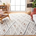 thumbnail image 2 of SAFAVIEH Casablanca Amelia Diamond Area Rug, Grey/Ivory, 9' x 12', 2 of 11