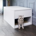 Way Basics Eco Friendly Cat Litter Box Side Table Enclosure