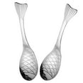 thumbnail image 6 of Guyelim soup spoons 2pcs Serving Spoons Stainless Steel Fish Spoons For Serving Soup Porridge Desserts, 6 of 11