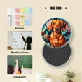 thumbnail image 5 of Glass Refrigerator Magnet 6Pcs Magnetic Fridge Sticker,Decor for Kitchen,Whiteboard,Cabinet,Pop Art Style Dachshund Against Floral Background, 5 of 5