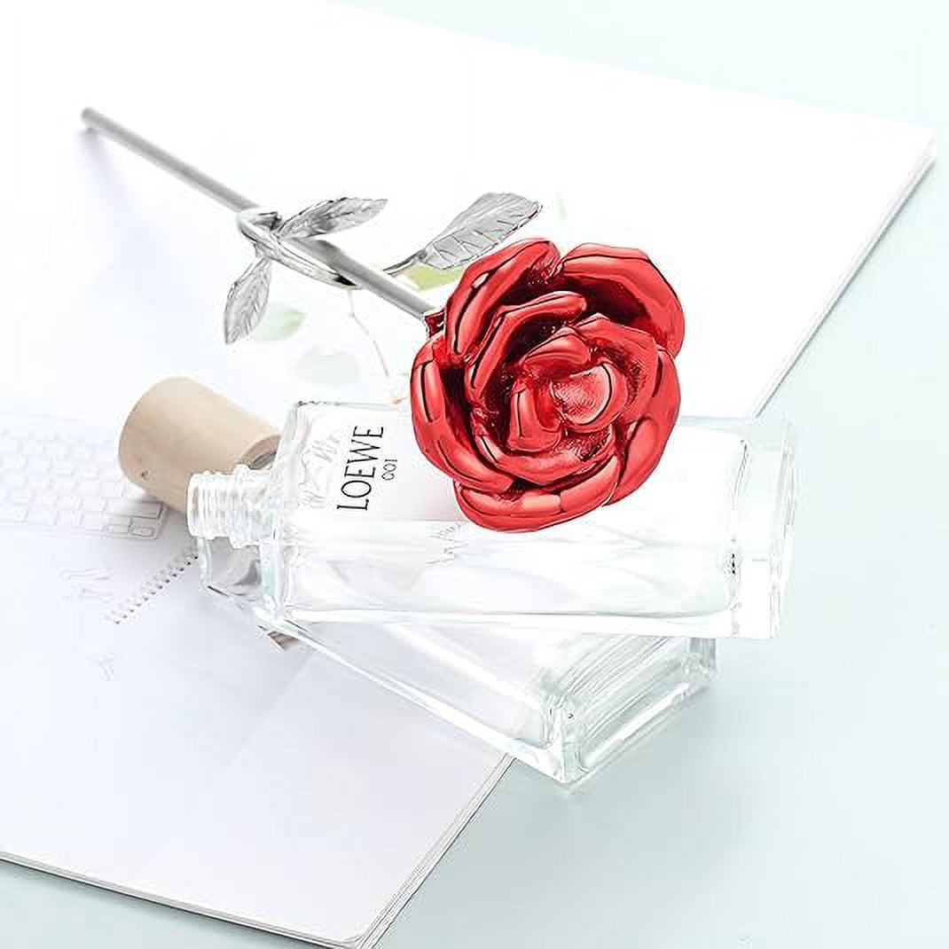 Rose Flower Keepsake Urns for Human Ashes - Memorials Urn Locket - Long-Stem Colorful Rose Flower Cremation Urns - Funeral Urn for Ashes