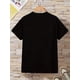 thumbnail image 2 of Teen Casual Crew Neck T-Shirt, 100% Cotton, Slight Stretch Knit Fabric, Random Print Lettering, Regular Fit Tops for Spring/Summer Outdoor Activities, 2 of 6