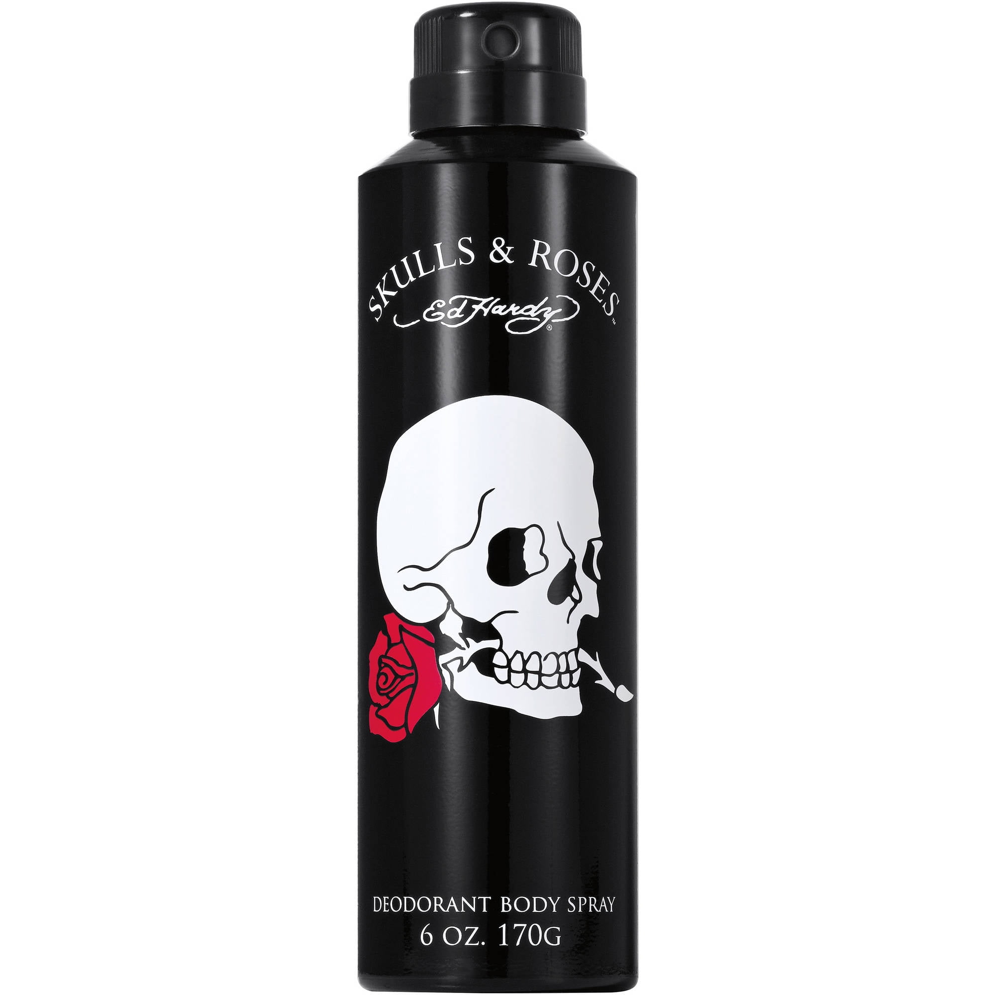 Ed Hardy Skulls & Roses for Men Deodorant Body Spray, 6.0 oz