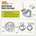 thumbnail image 5 of Just Being Cute Hypoallergenic Heart Earrings for Women, Real 925 Sterling Silver Heart Stud Earrings Jewelry Gifts for Birthday Graduation, 5 of 10