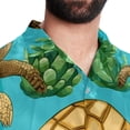 thumbnail image 5 of Turtle Seamless Men's Short Sleeve Hawaiian Beach Shirt Casual Printed Button Down Summer Unisex Casual Shirt, 5 of 6