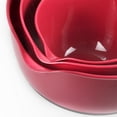 thumbnail image 4 of 3-Piece Plastic Mixing Bowl Set for Whipping Eggs, Washing Produce & Serving Salads, Lightweight Nesting European Design with Non-Slip Base, Easy-Pour Rim for Home & Rv , Three-Piece Salad Bowl Set, 4 of 5