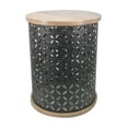 thumbnail image 1 of hometrends Black Iron Table with Solid Wood Top, 1 of 2