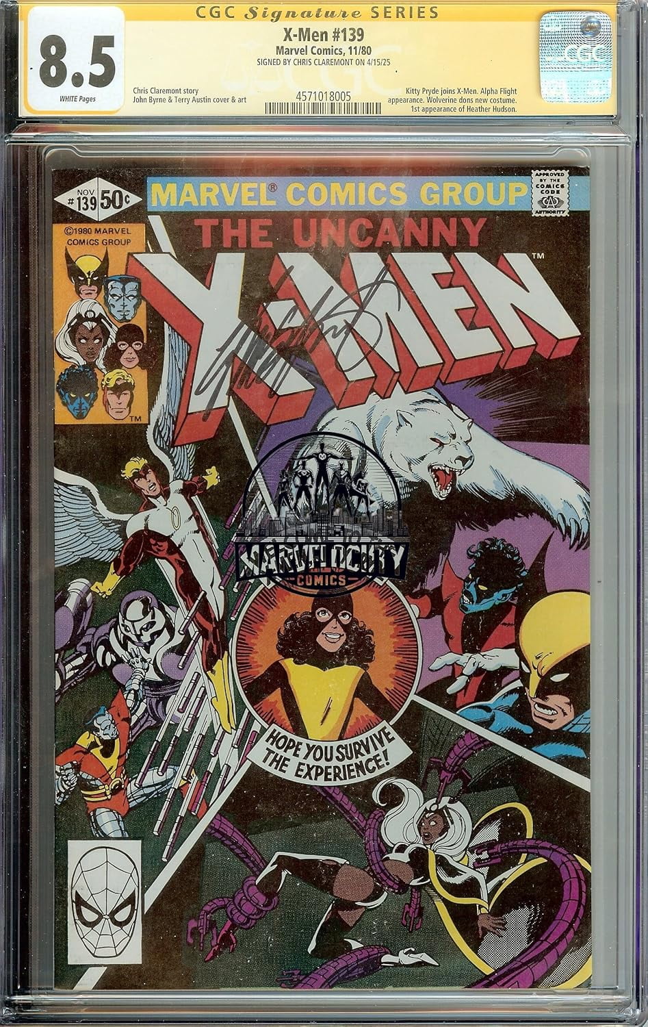 Uncanny X-Men #139 Signed Chris Claremont CGC 8.5