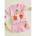 thumbnail image 4 of HCNTES Toddler Baby Easte Outfit Chenille Bunny Stripe Outfit 2 Piece Boys Outfit, 4 of 5