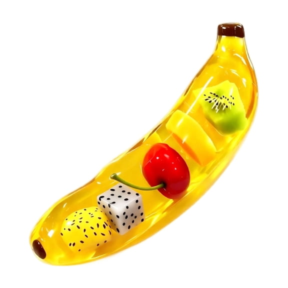 Fruit Banana Squishy Fidget Toy Crunchy Squishy Slow Rising Stress Ball for Kids Adults Anti-Stress Anxiety Relief Party Favor Goodie Bag Filler Stocking Stuffer Fun