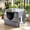 Grey, variant on odorsTT Pink Cat Litter Box with Lid - XL Large Enclosed/Open Litter Box with Anti Leakage Enclosure - Odor Free Hooded Litter Tray