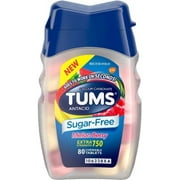 TUMS Extra Strength Antacid Sugar Free Melon Berry Chewable Tablet, 80 ea (Pack of 3)