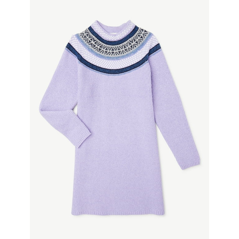 Free Assembly Girls Fair Isle Sweater Dress Sizes 4 18 Walmart