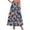01 Orange, variant on Women's Boho Floral Swing Maxi Skirt - A-Line Casual Summer Elastic High Waisted Loose Beach Skirts