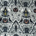 thumbnail image 4 of (2 pack) Way To Celebrate 50"x60" Black and Grey Haunted House Plush Throw, 4 of 6