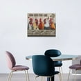 thumbnail image 4 of HFDF Farmhouse Rooster Canvas Wall Art Chicken Wall Decor God Says You Are Pictures Painting Print Rustic Artwork for Bathroom Kitchen Living Room 18x12inch Framed, 4 of 6