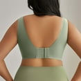 thumbnail image 4 of Viikei Everyday Use Women's Bra with Seamless Design,Women's Bra with Gathered Large Chest Small Sagging Comfortable and No Steel Ring Underwear Green L, 4 of 8