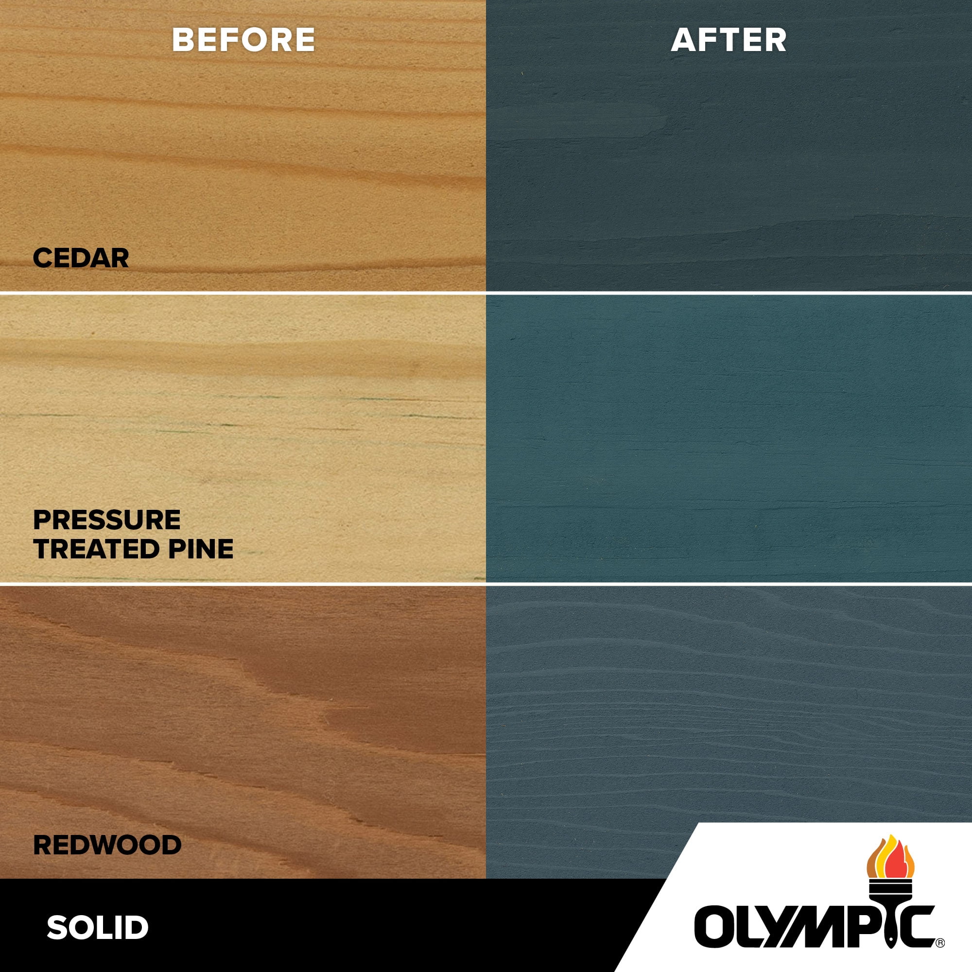 Olympic Maximum 1 Gallon SC-1002 Amsterdam Solid Color Exterior Stain and Sealer in One