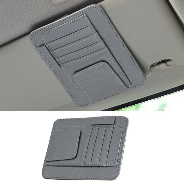 Sun Visor Organizer Storage Pouch for Cars - Keep Your Accessories Gray