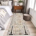 thumbnail image 4 of Vintage Wood Grain 2'x6' Runner Rugs for Hallway Kitchen Bedside Non Slip Washable, Farmhouse Country Door Retro Entryway Rug Runners with Rubber Backing, Long Carpet Runner for Laundry Room, 4 of 8